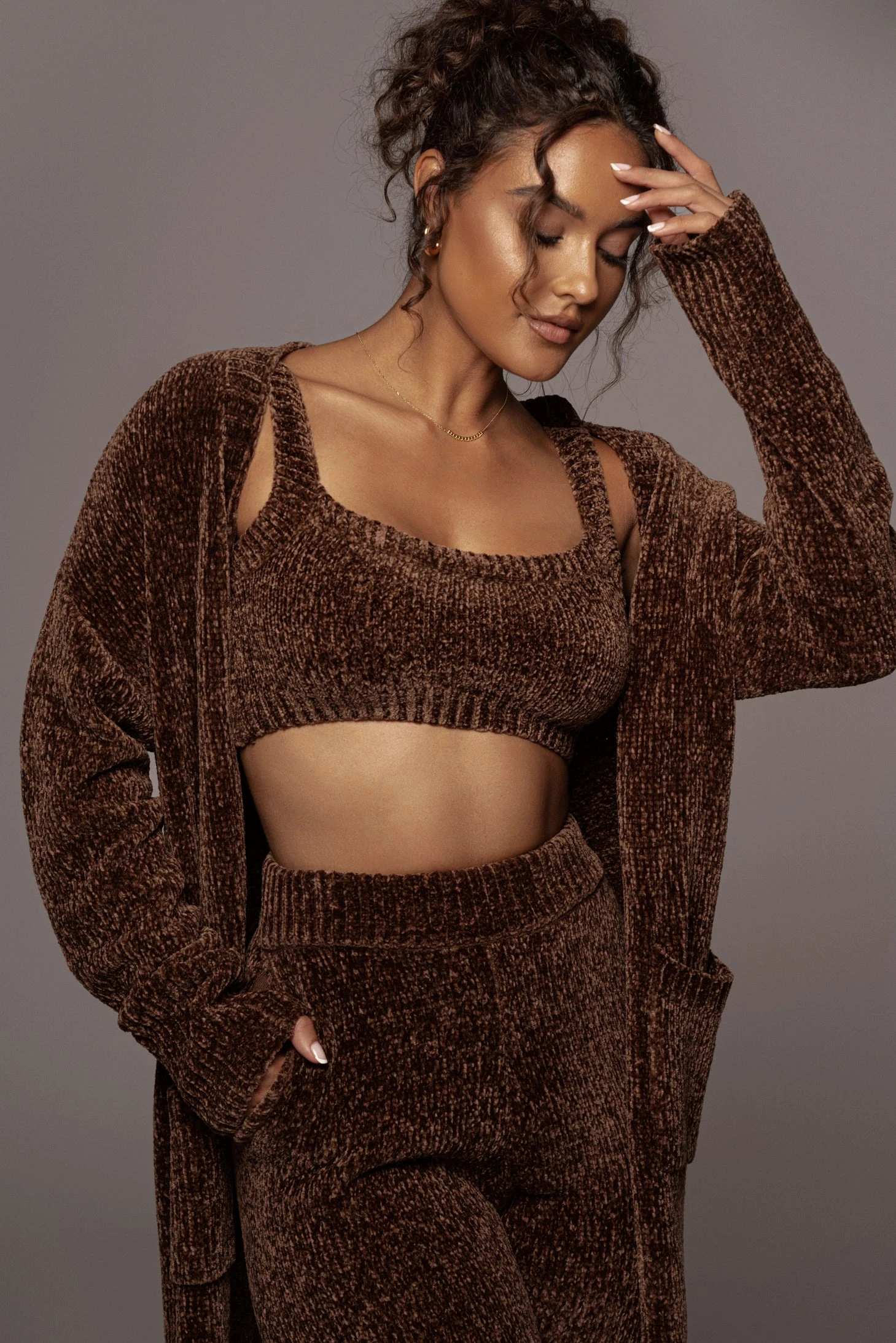 Chocolate Gemma Crop Chenille Top - Image 14