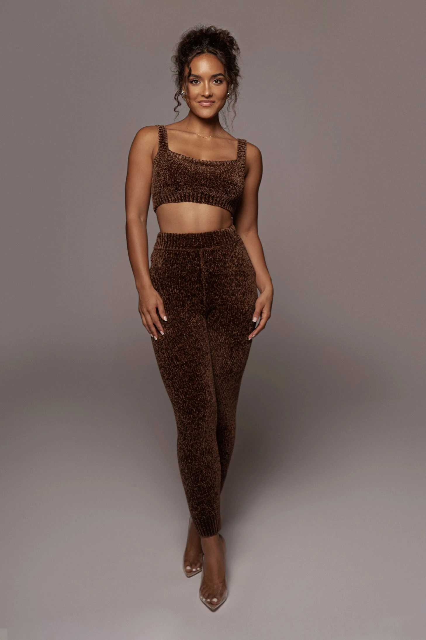 Chocolate Gemma Crop Chenille Top - Image 3