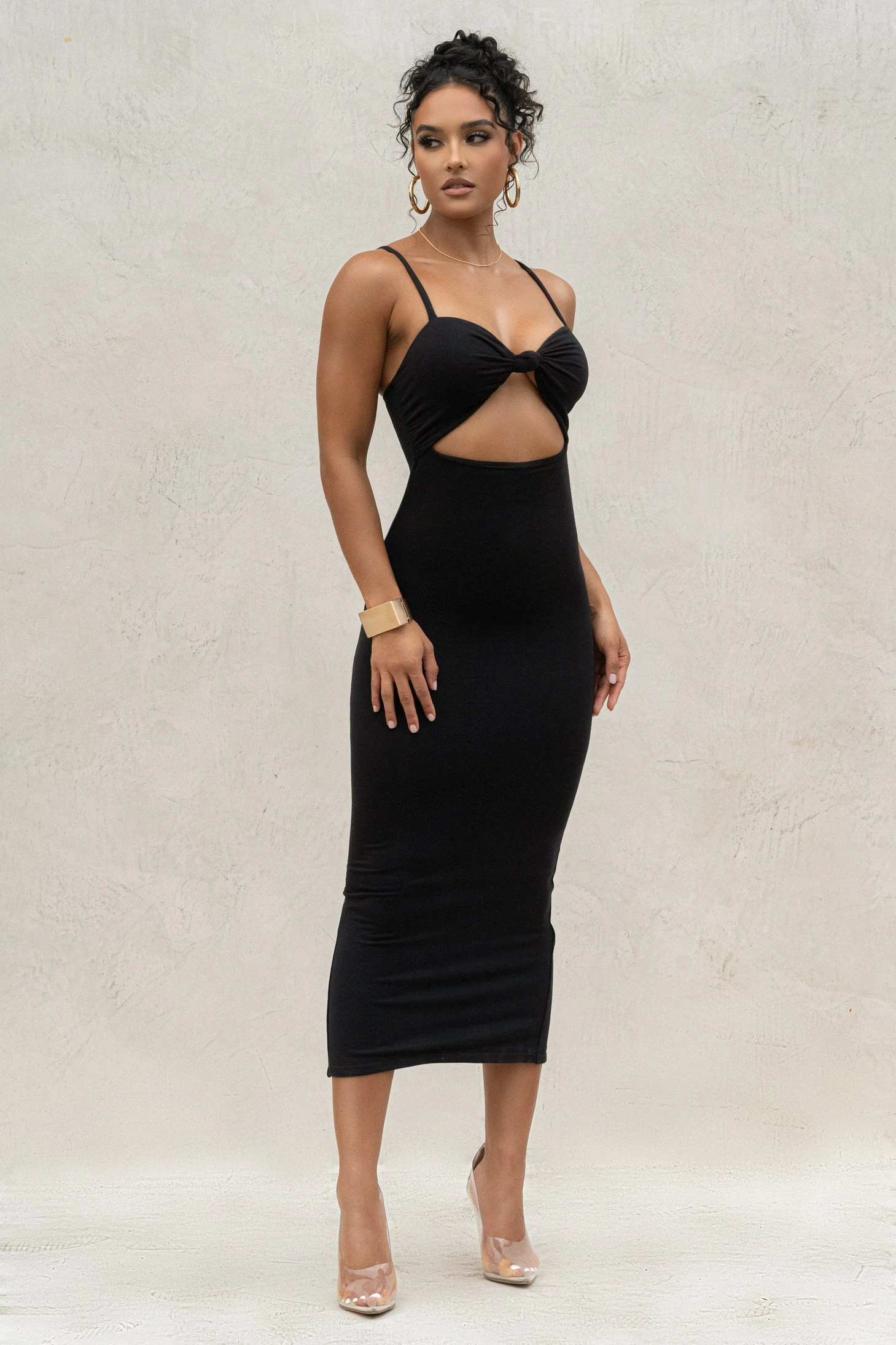 Black Midnight Memories Midi Dress - Image 2