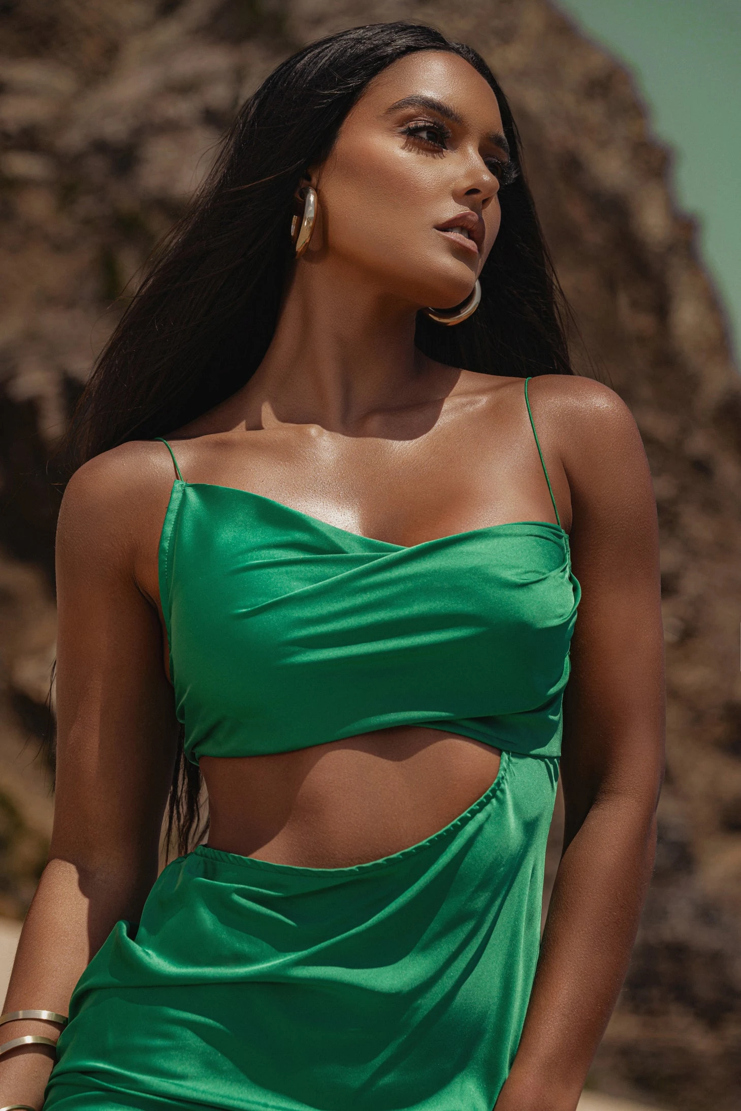 Green Maurine Cutout Dress - Image 7