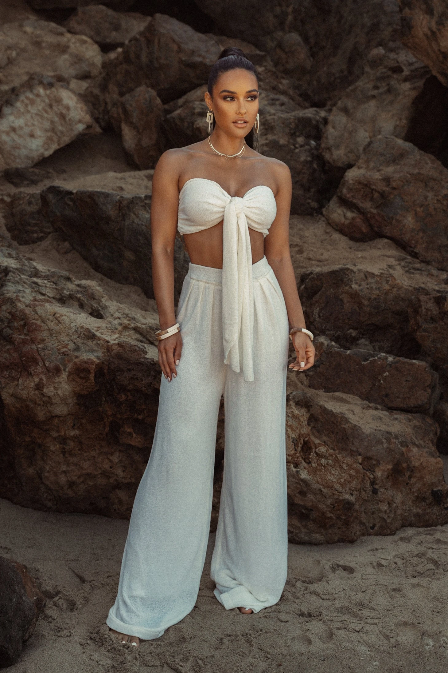 Off White Arya Two Piece Set