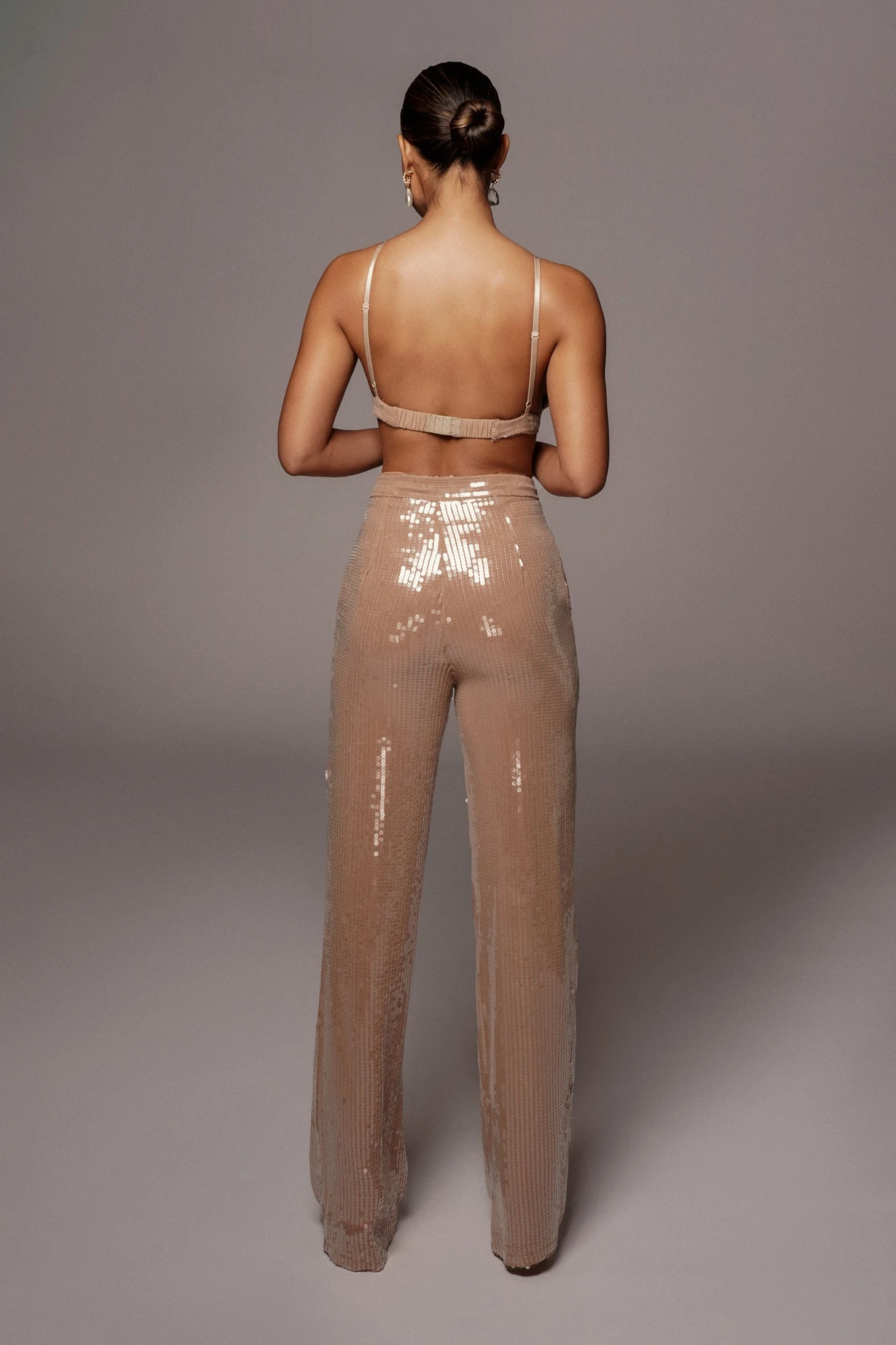 Tan Elowen Sequin Trousers - Image 15