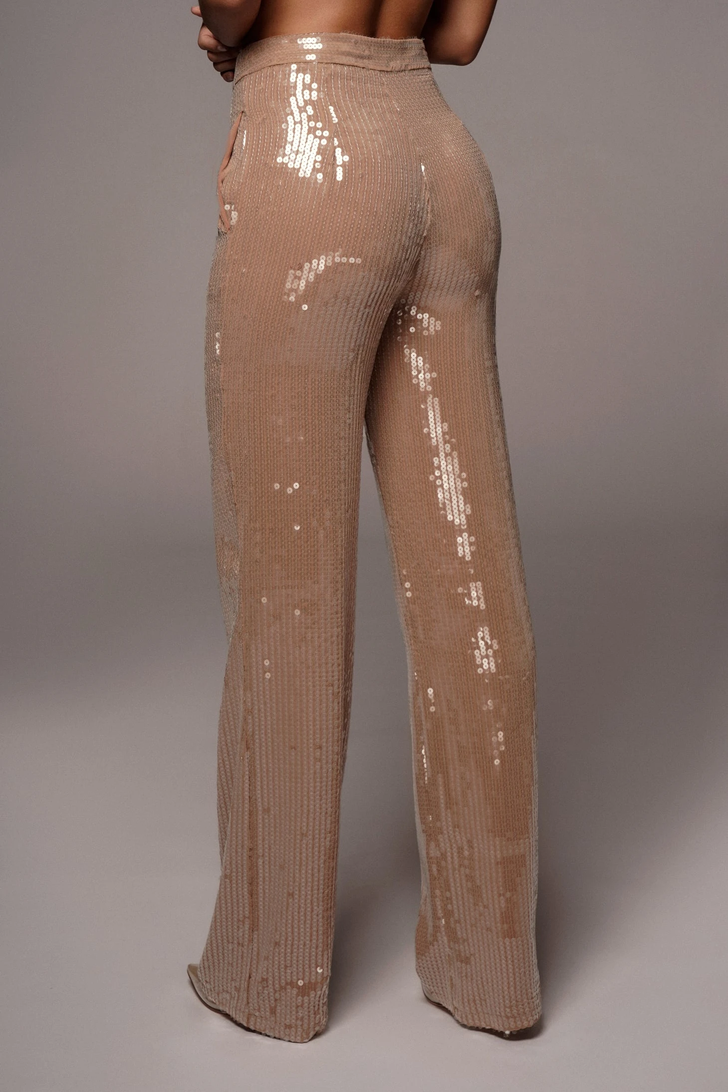 Tan Elowen Sequin Trousers - Image 16