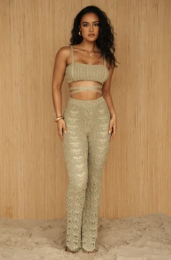 Moss Island Crochet Pants